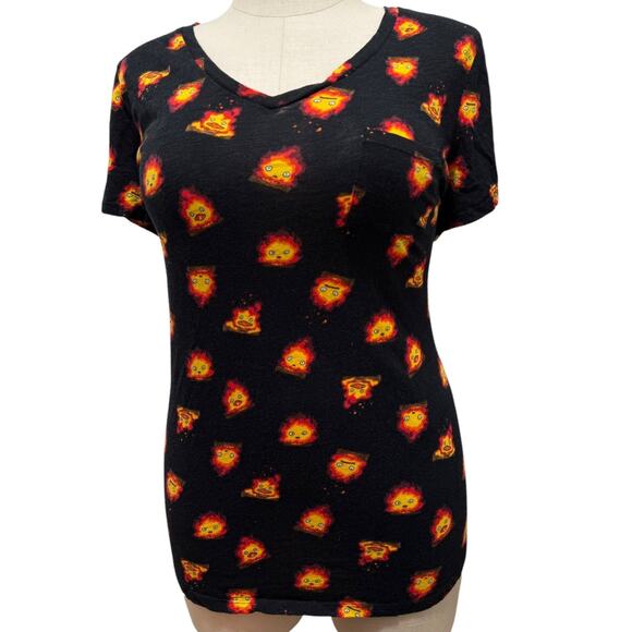 Torrid 2 (2X 18/20) Howl's Moving Castle Calcifer Studio Ghibli Tunic Tee Shirt - Picture 1 of 3